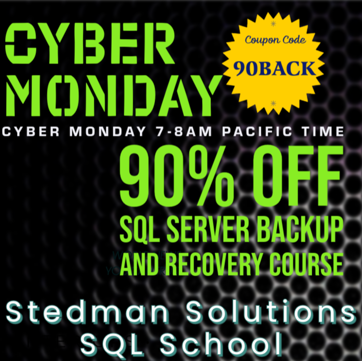 Cyber Monday – 90% off 7:00am to 8:00am pacific time
