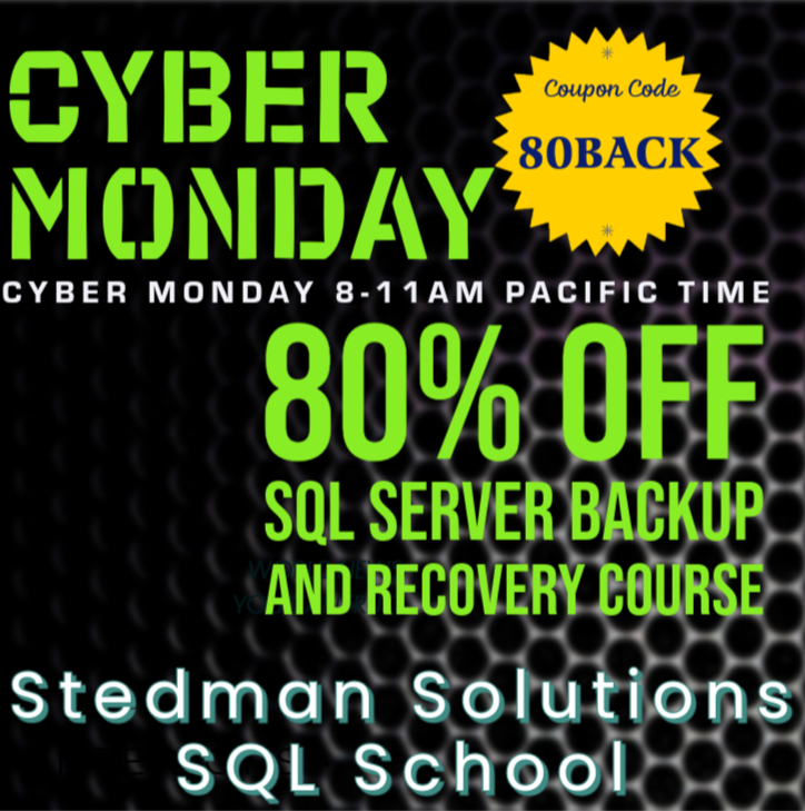Cyber Monday – 80% off 8am to 11am pacific time