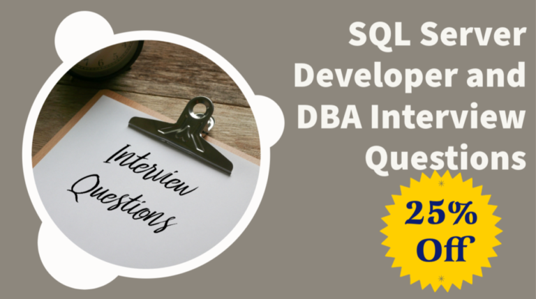 DBA and Developer Interview Course: Promo is almost over