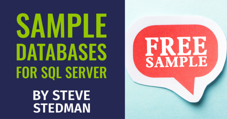Sample SQL Databases in SQL Server