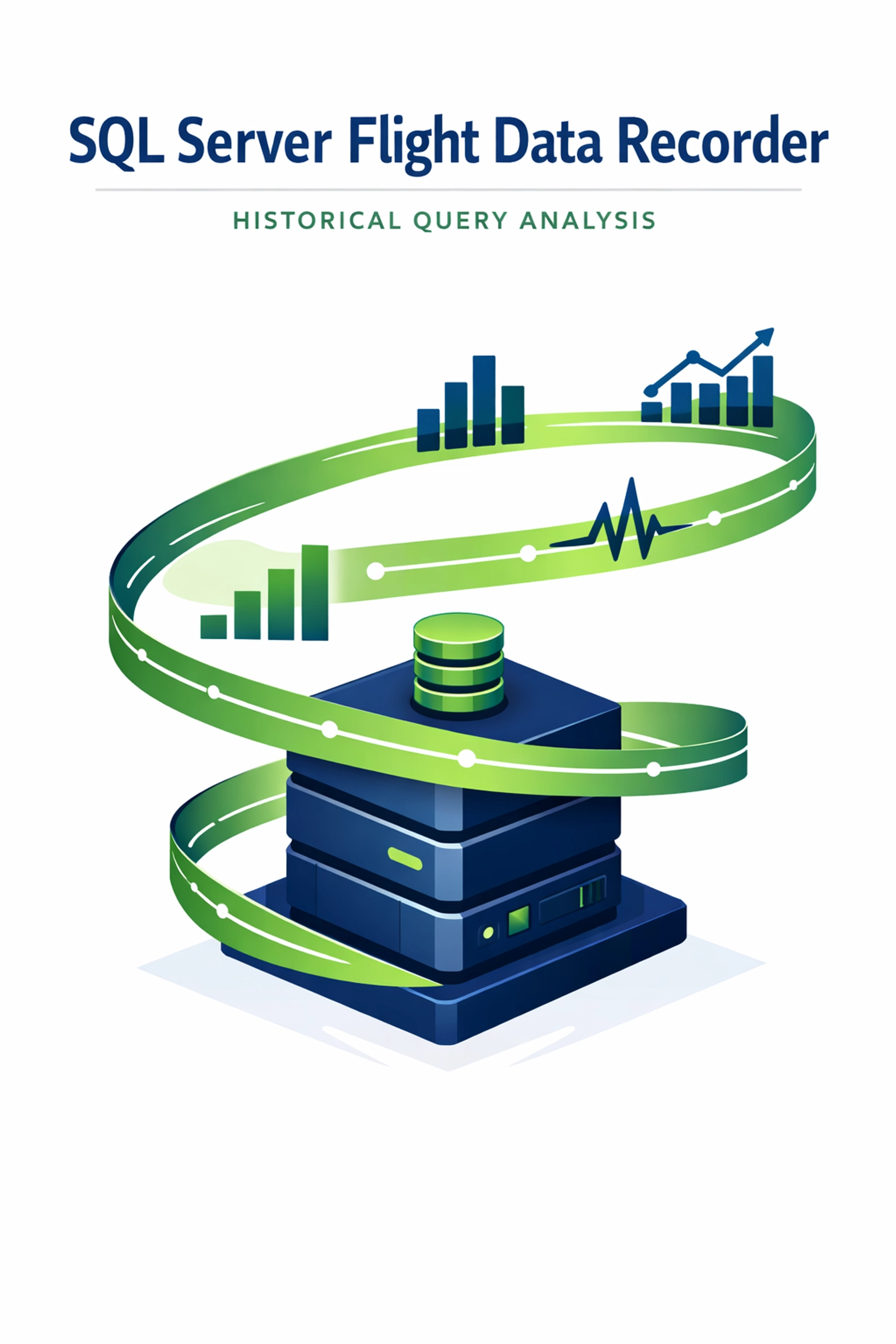 SQL Server Query Store visual showing historical database performance metrics and query execution data over time.